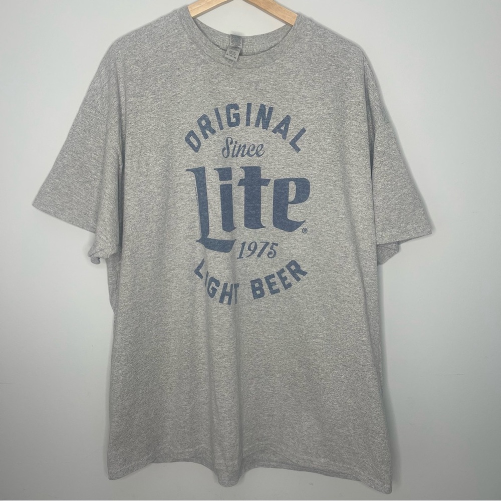 Original Miller Lite 1975 Grey Short Sleeve‎ Tee (XX-Large)
